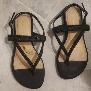 Sparkly,  black sandals